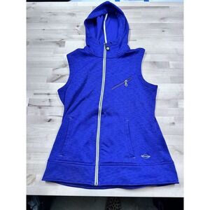 Sims Snowboarding Womens L Purple Full Zip Hoodie Vest Fleece Lined